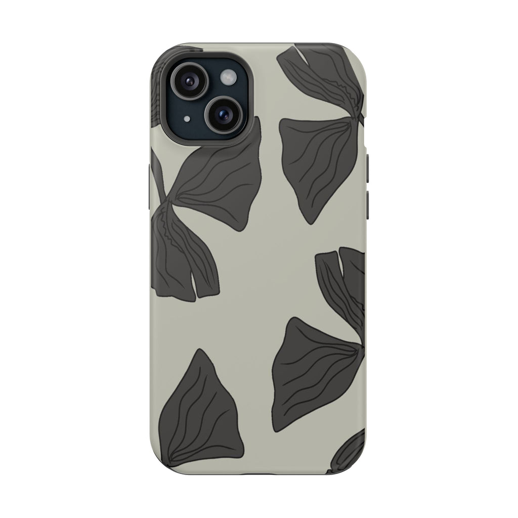 Magnetic Phone Case (Black Petals)