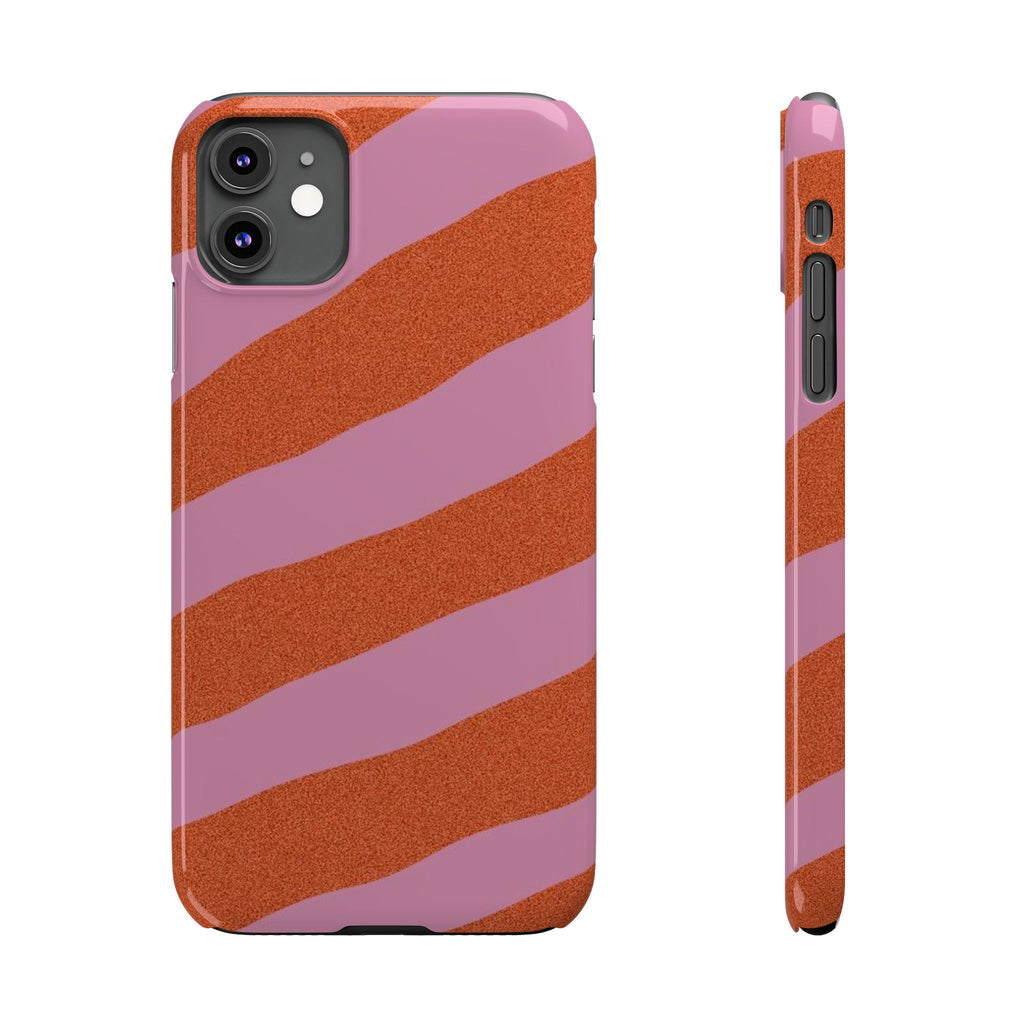 Custom Case (Orange and Pink Lines)