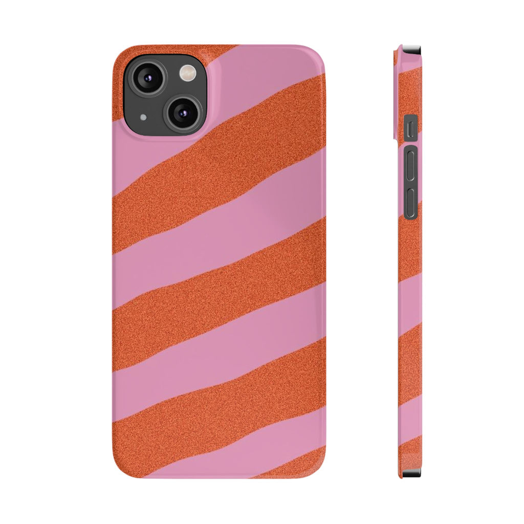 Custom Case (Orange and Pink Lines)