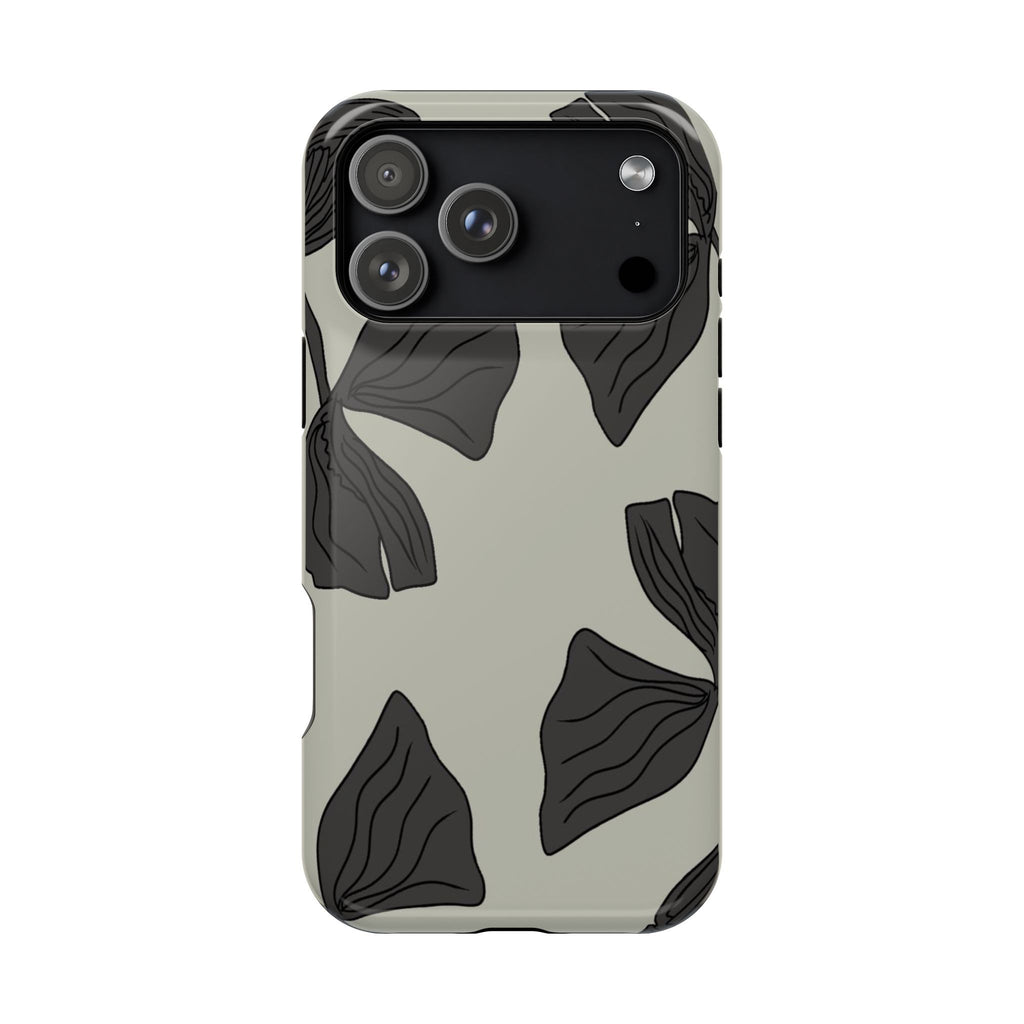 Magnetic Phone Case (Black Petals)