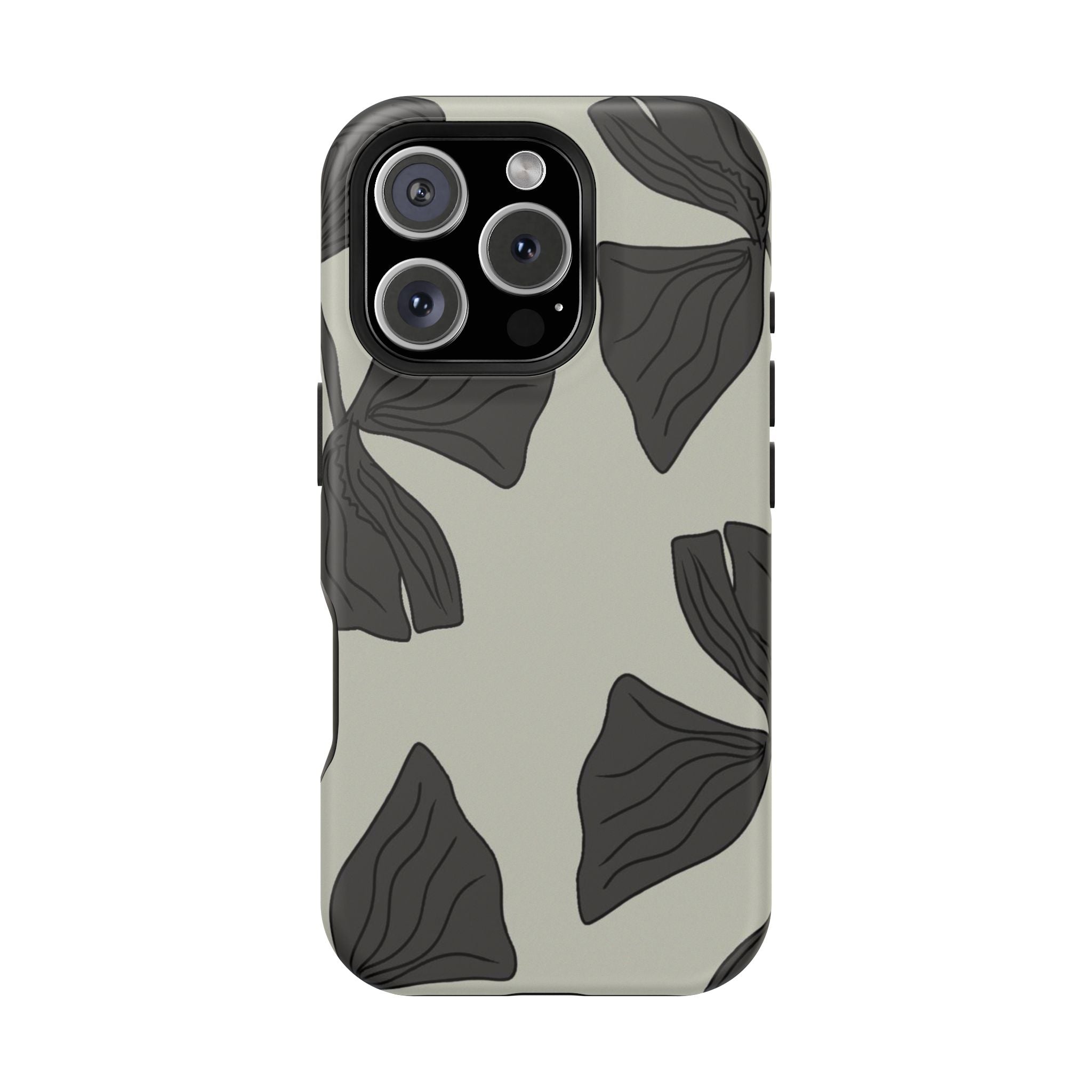 Magnetic Phone Case (Black Petals)