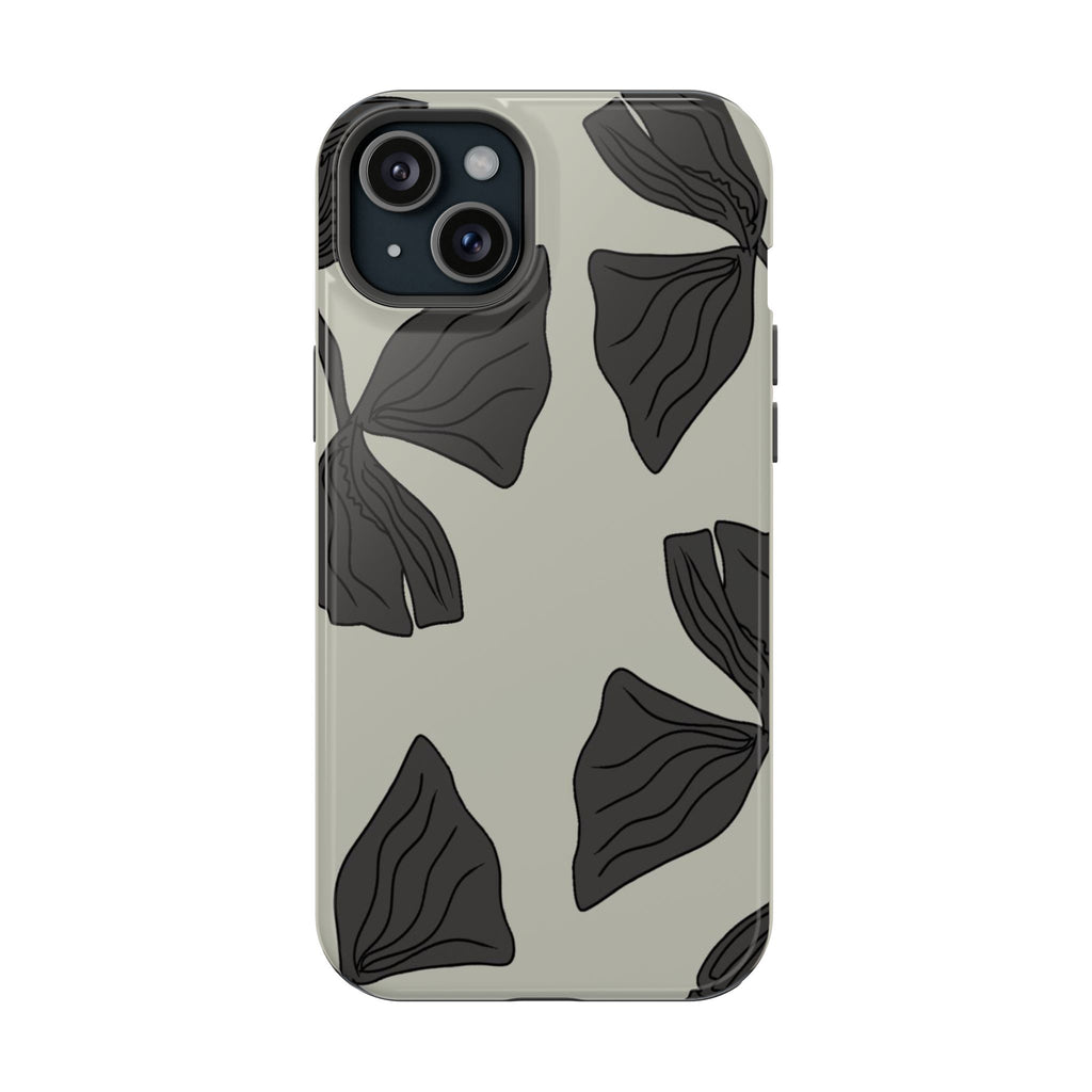 Magnetic Phone Case (Black Petals)