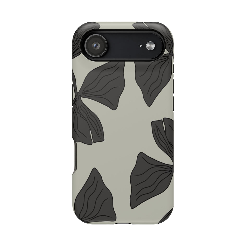 Magnetic Phone Case (Black Petals)