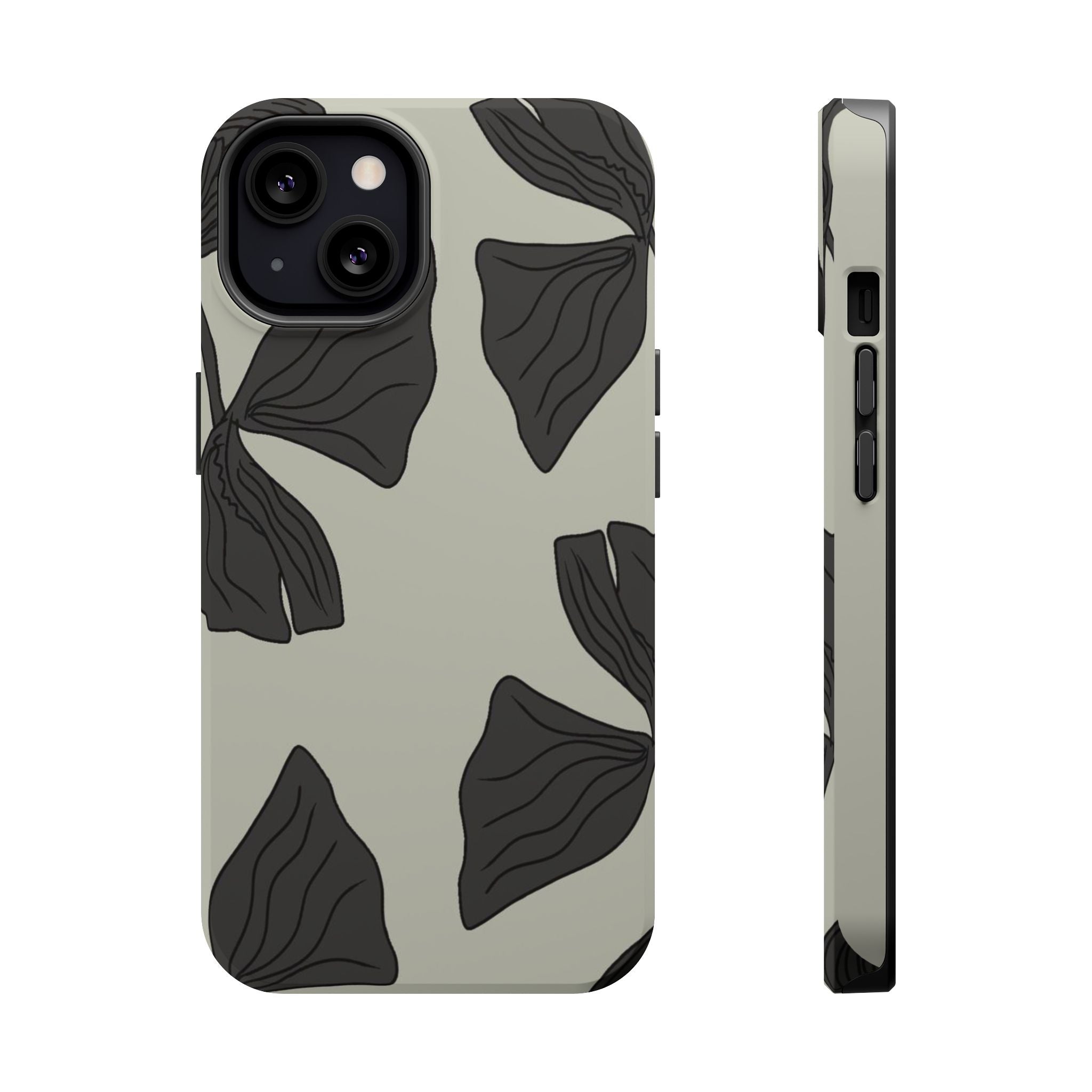 Magnetic Phone Case (Black Petals)