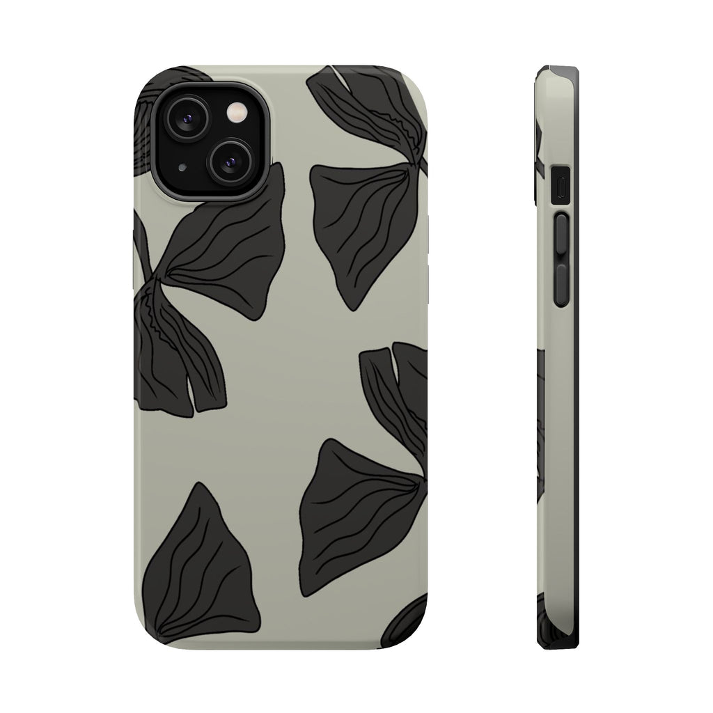 Magnetic Phone Case (Black Petals)