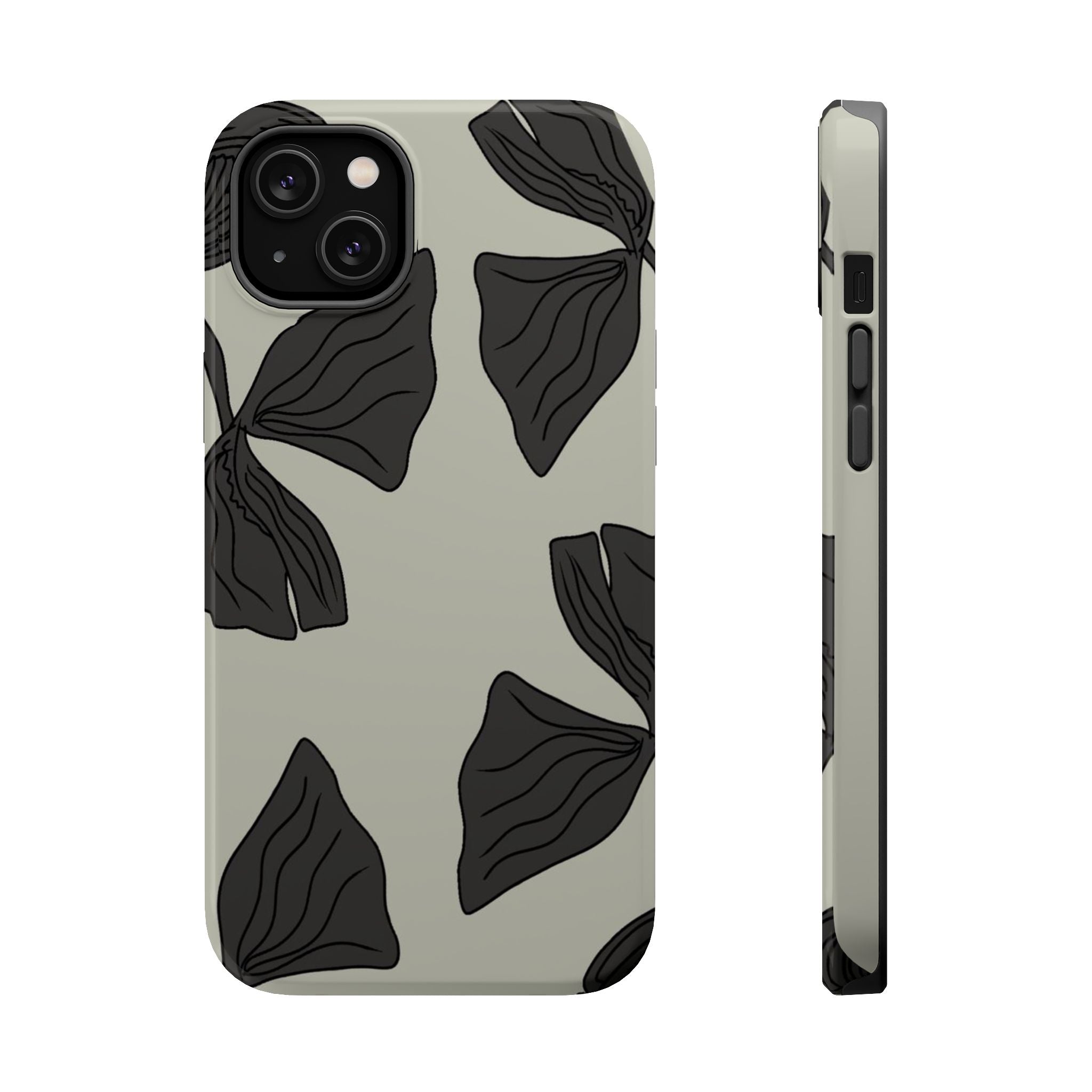 Magnetic Phone Case (Black Petals)