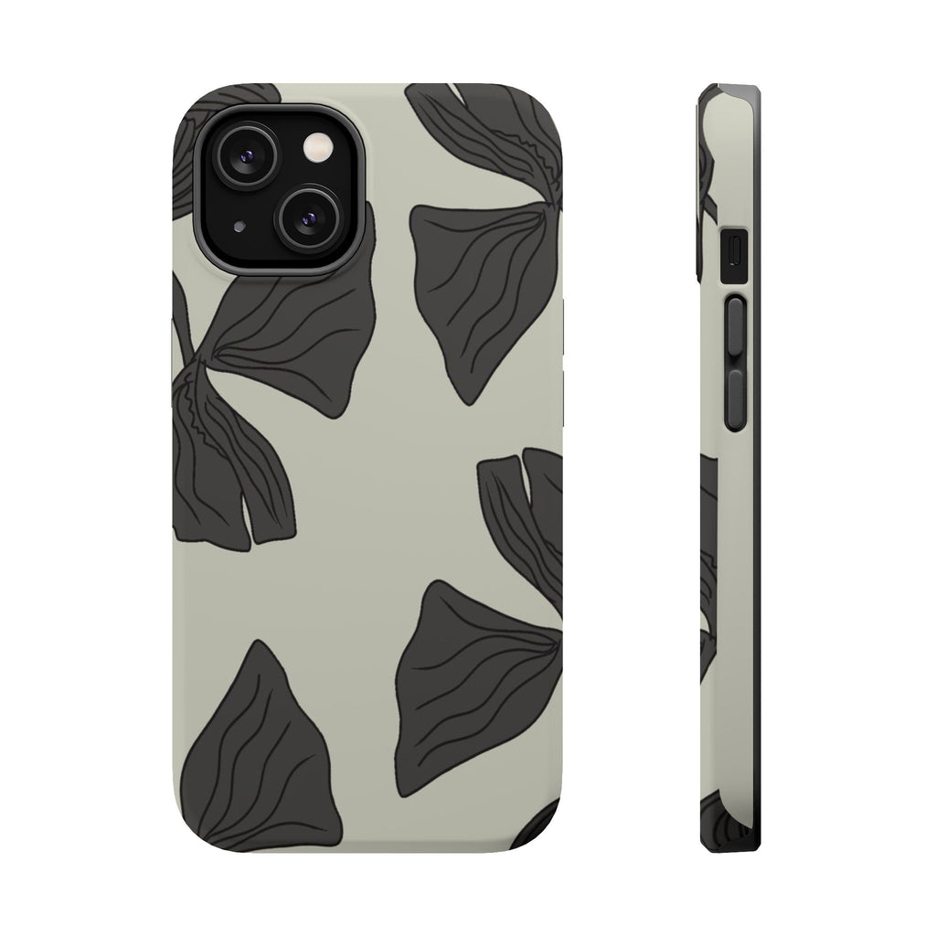 Magnetic Phone Case (Black Petals)