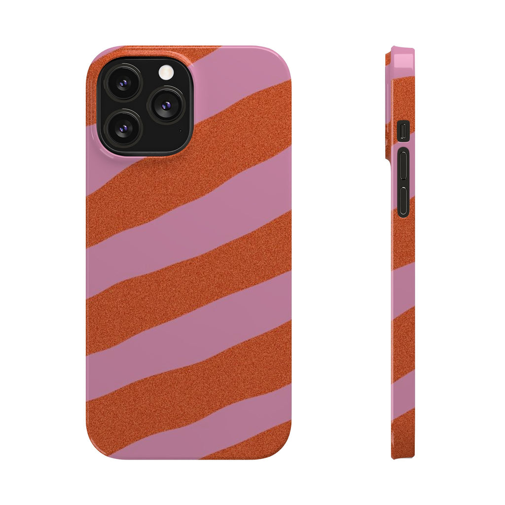 Custom Case (Orange and Pink Lines)