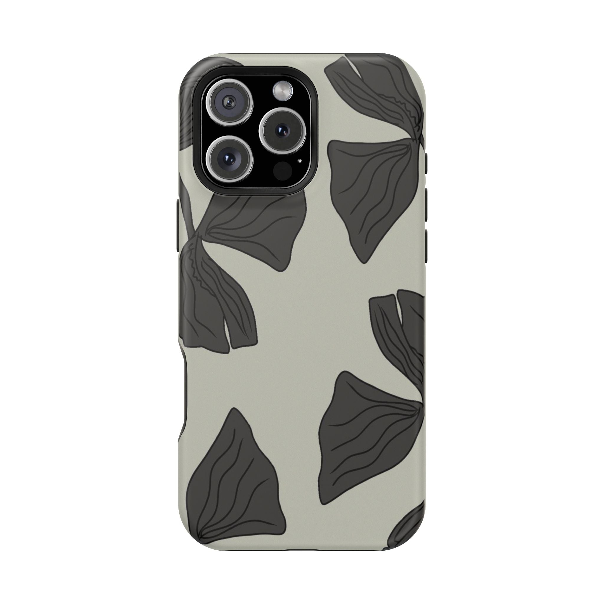 Magnetic Phone Case (Black Petals)