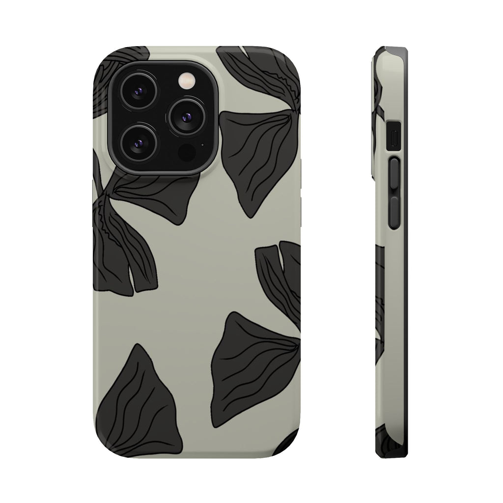 Magnetic Phone Case (Black Petals)