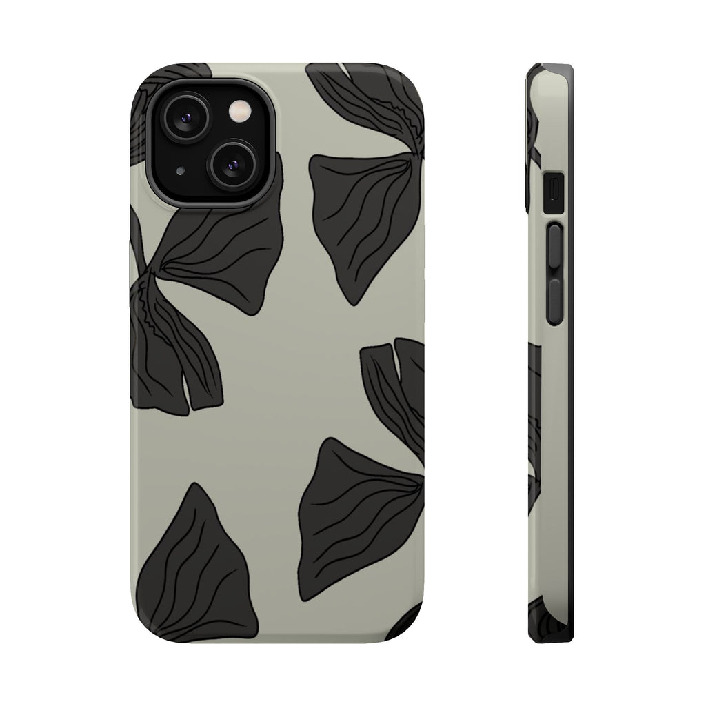 Magnetic Phone Case (Black Petals)