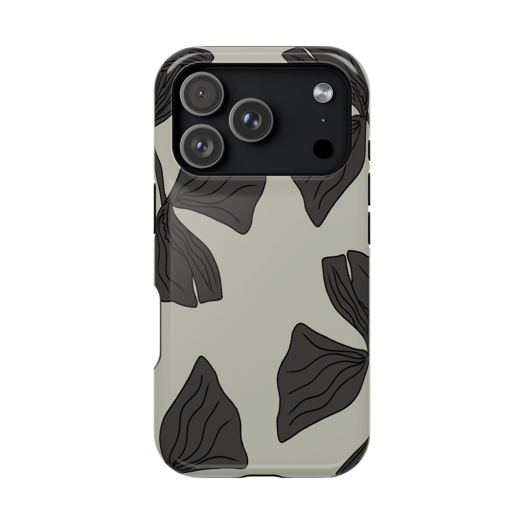 Magnetic Phone Case (Black Petals)