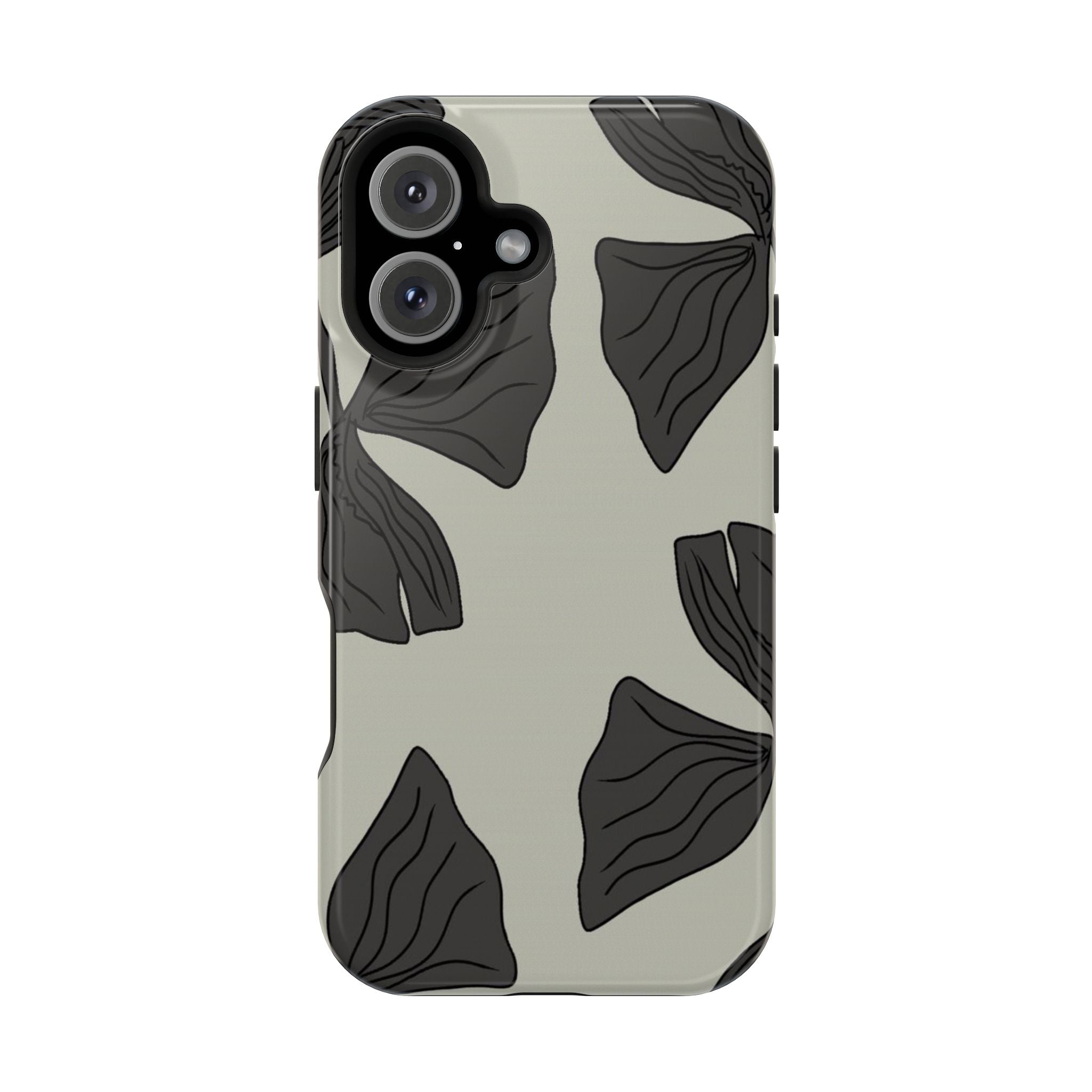 Magnetic Phone Case (Black Petals)