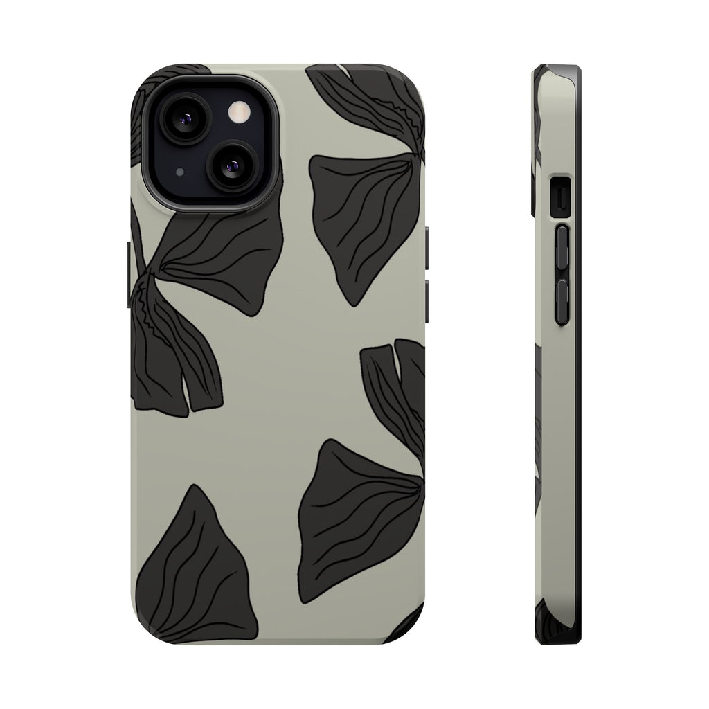 Magnetic Phone Case (Black Petals)