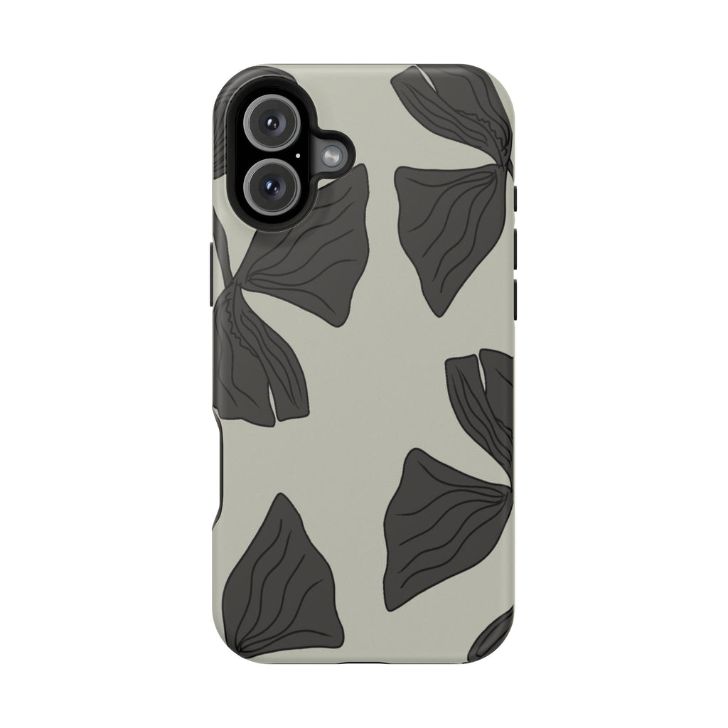 Magnetic Phone Case (Black Petals)