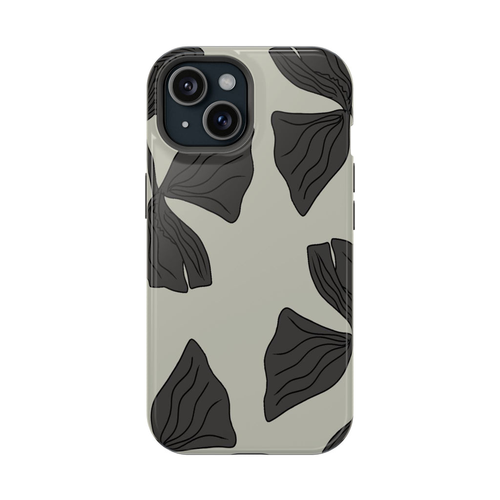 Magnetic Phone Case (Black Petals)