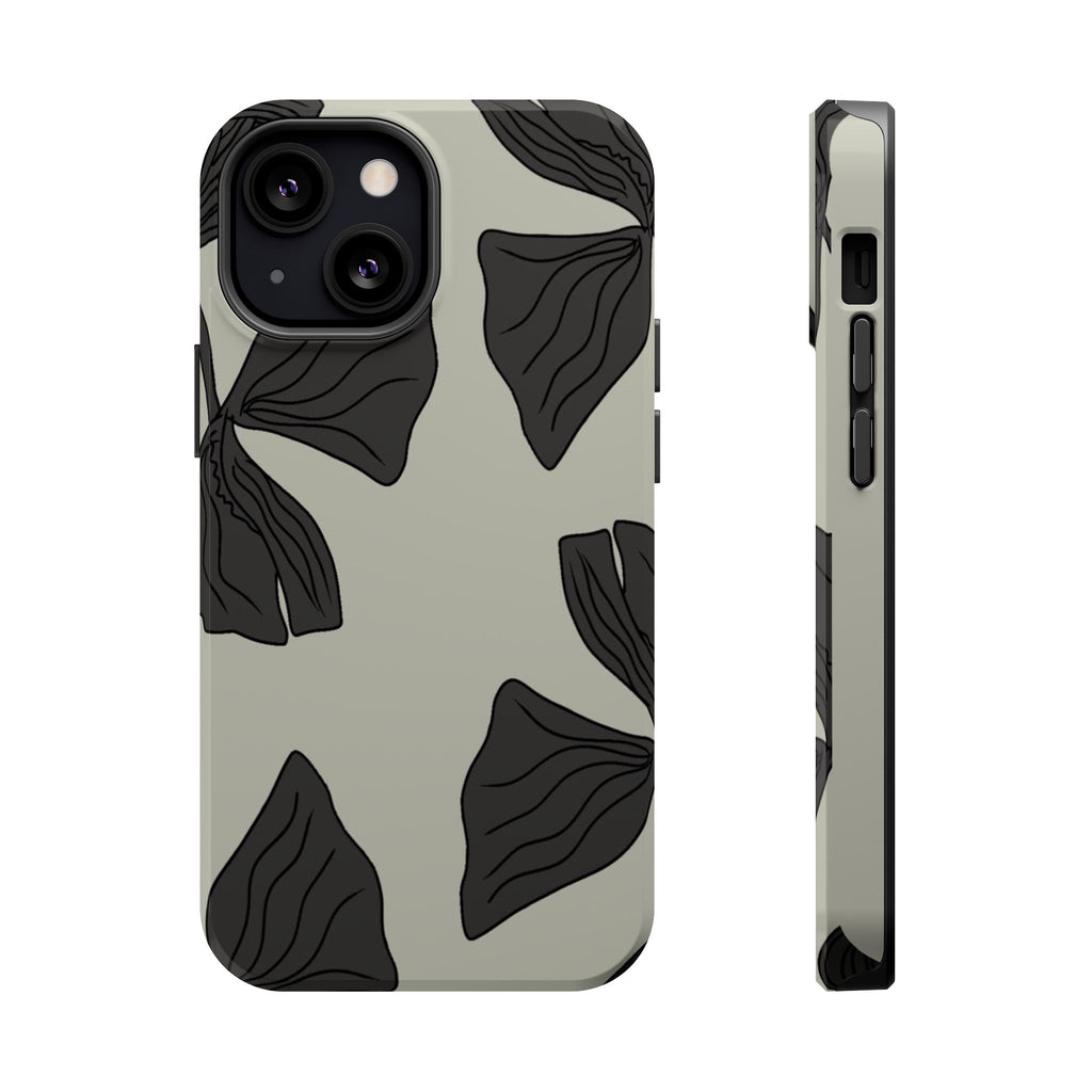 Magnetic Phone Case (Black Petals)