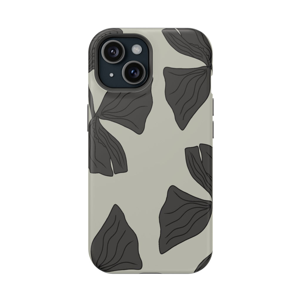 Magnetic Phone Case (Black Petals)