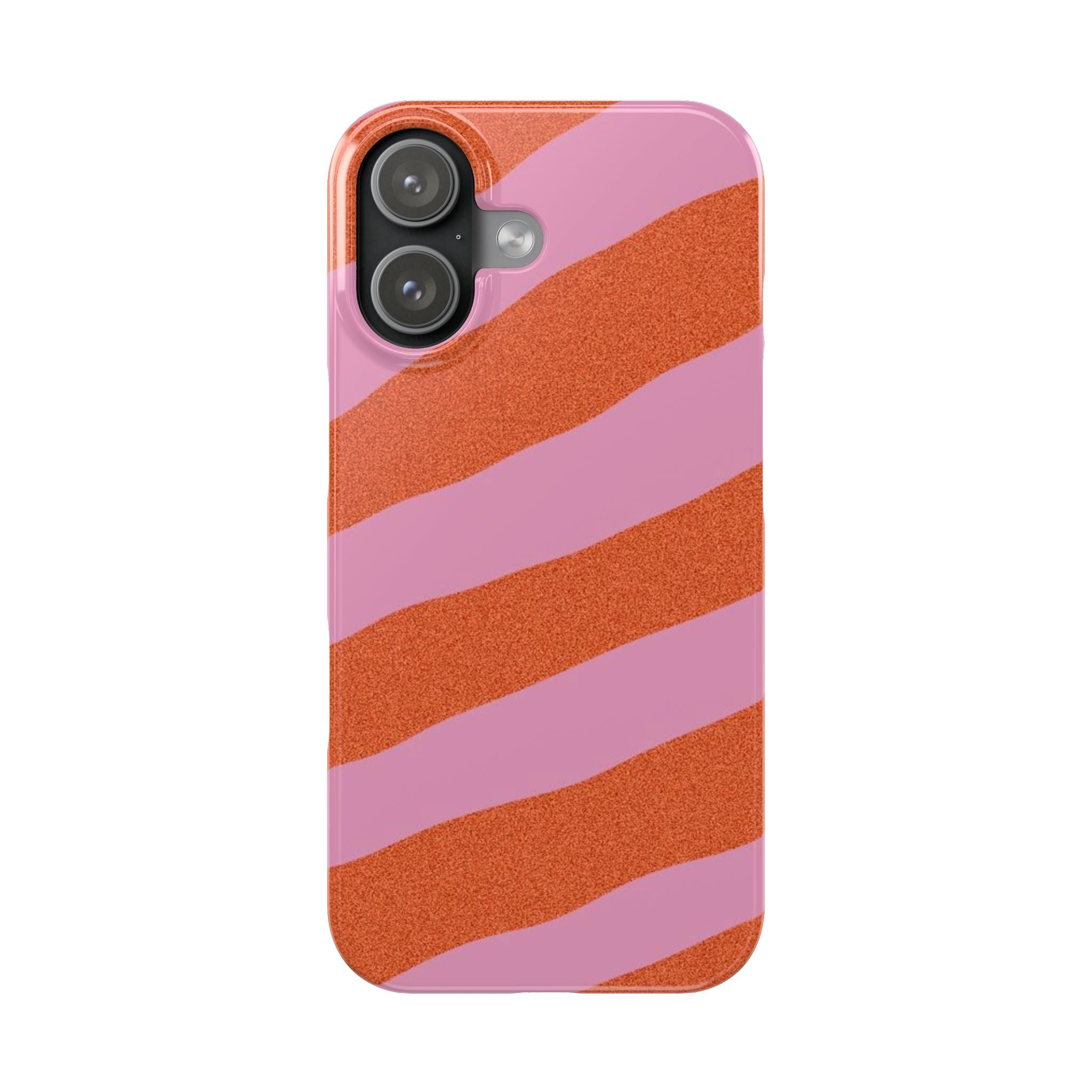 Custom Case (Orange and Pink Lines)
