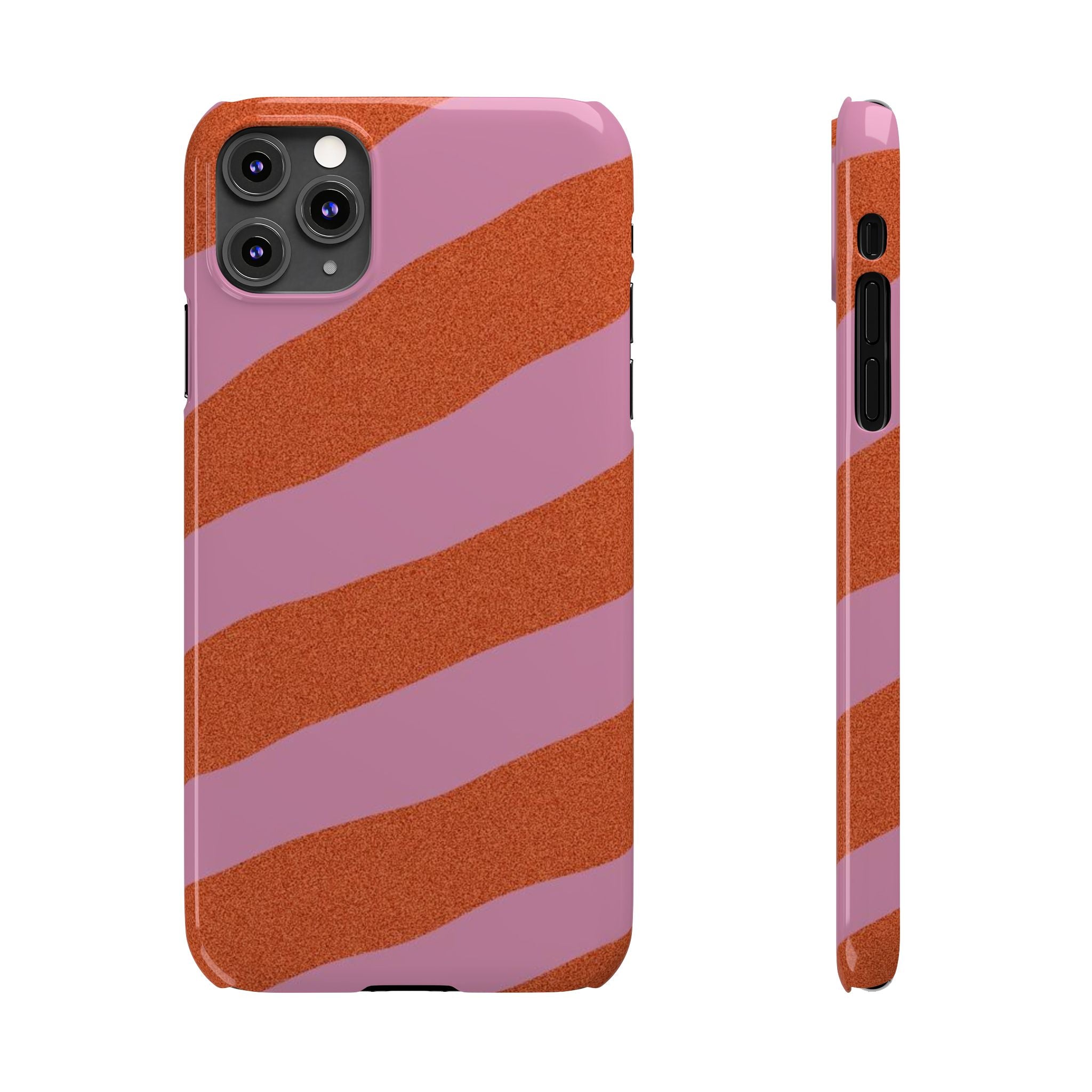 Custom Case (Orange and Pink Lines)