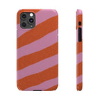 Custom Case (Orange and Pink Lines)