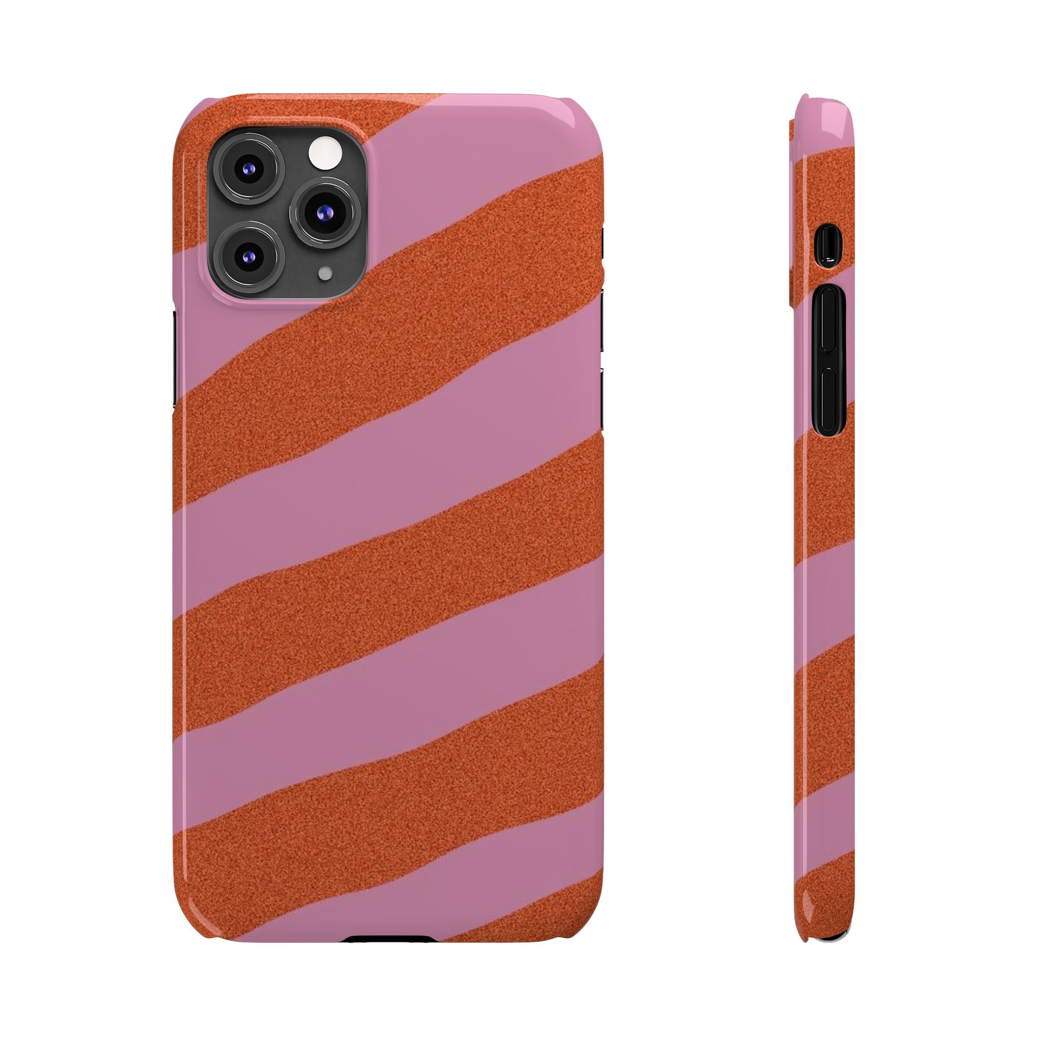 Custom Case (Orange and Pink Lines)