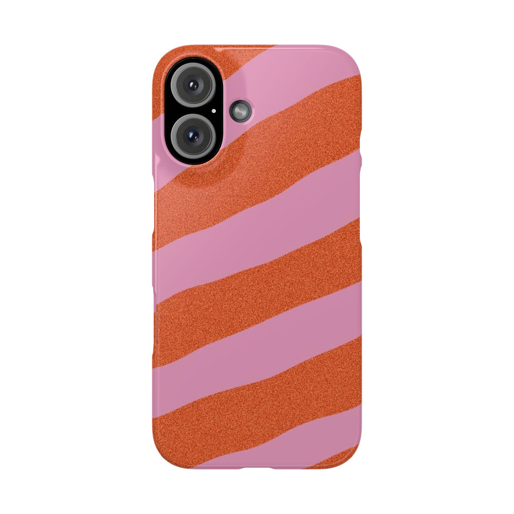 Custom Case (Orange and Pink Lines)