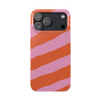 Custom Case (Orange and Pink Lines)
