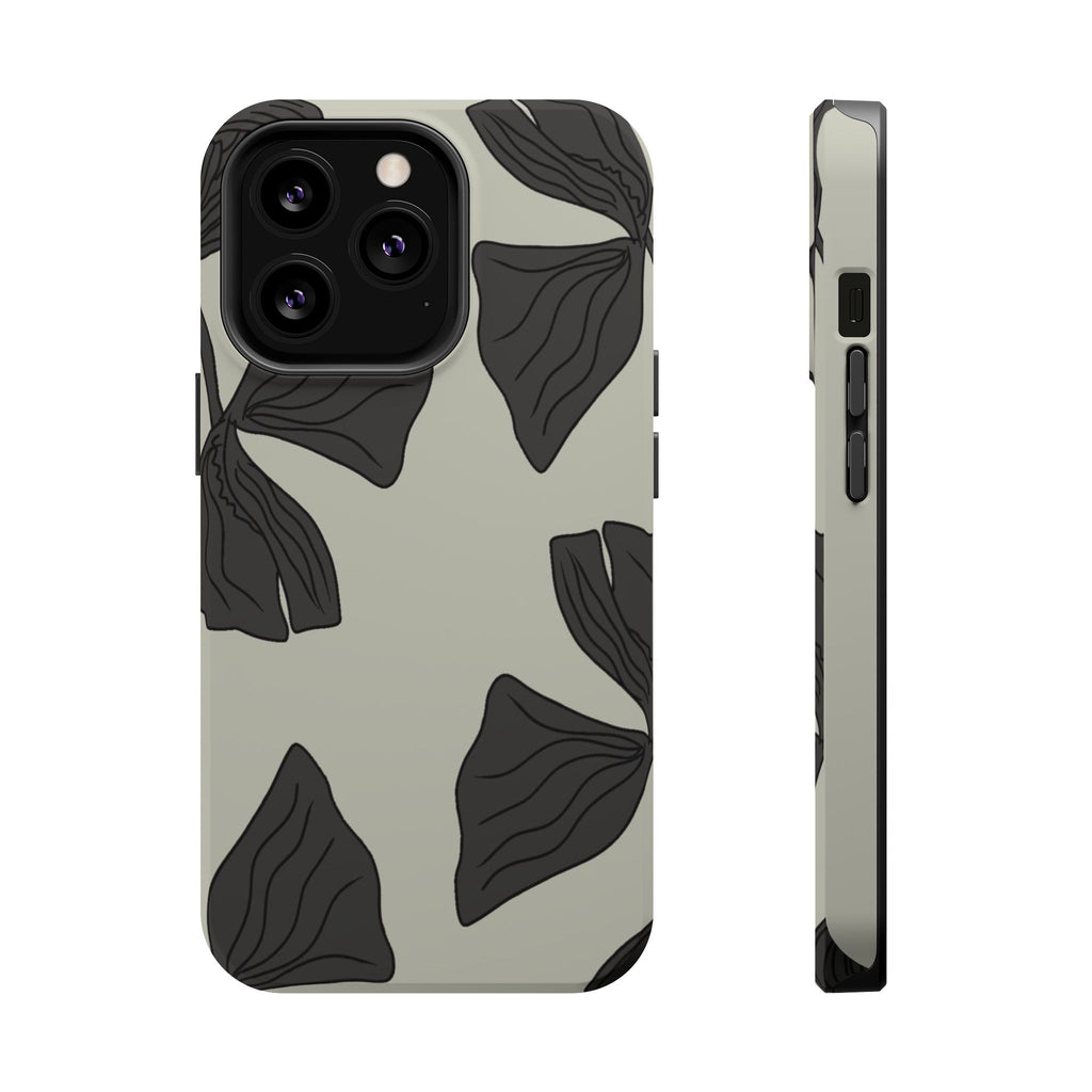 Magnetic Phone Case (Black Petals)