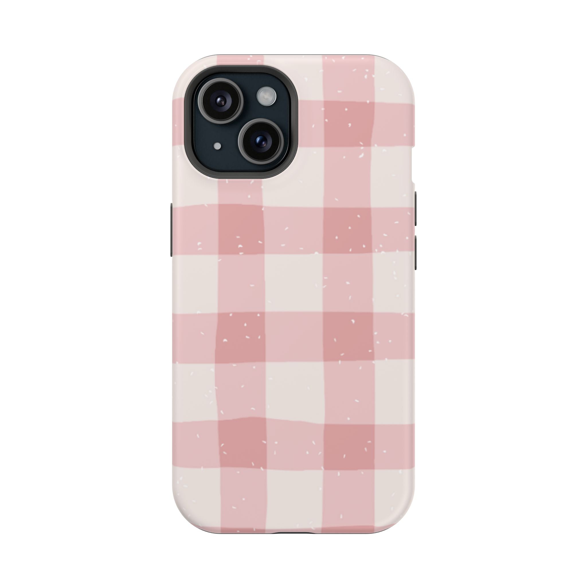 Magnetic Phone Case (Pink Checkered)