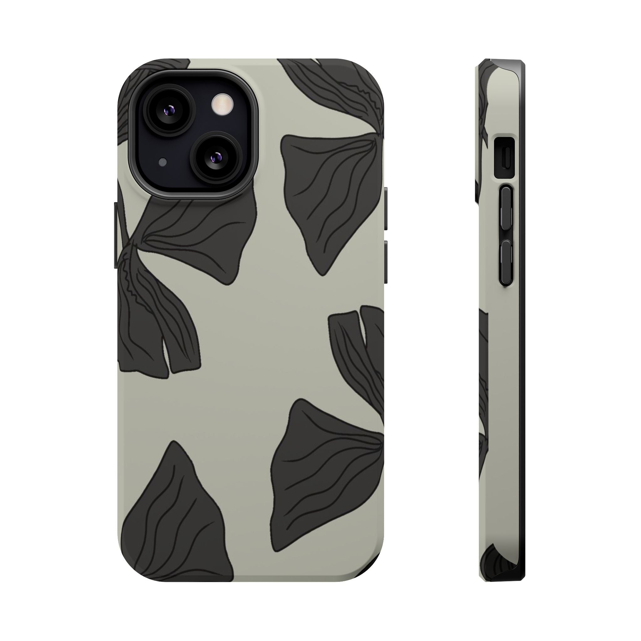 Magnetic Phone Case (Black Petals)