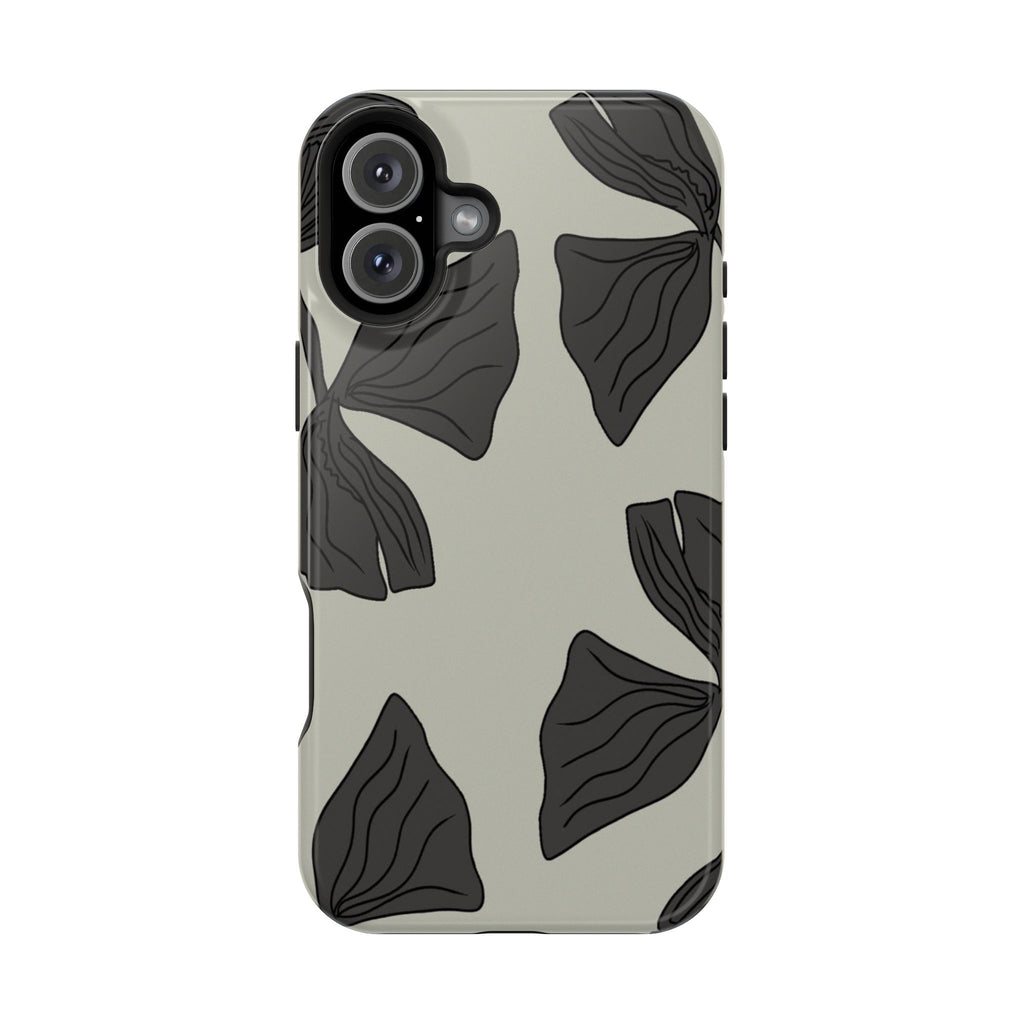 Magnetic Phone Case (Black Petals)