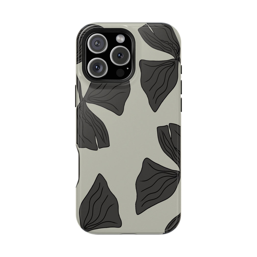 Magnetic Phone Case (Black Petals)