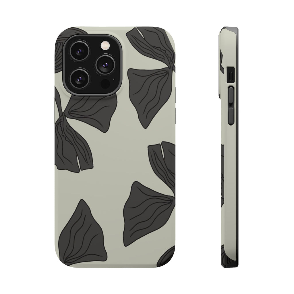 Magnetic Phone Case (Black Petals)