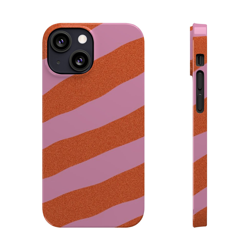 Custom Case (Orange and Pink Lines)