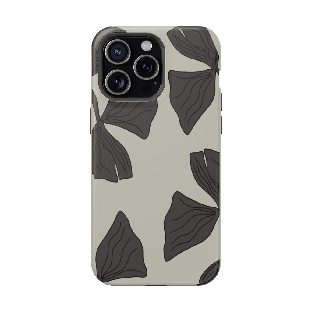 Magnetic Phone Case (Black Petals)