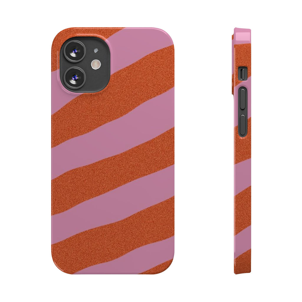 Custom Case (Orange and Pink Lines)