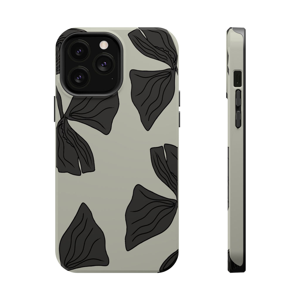 Magnetic Phone Case (Black Petals)