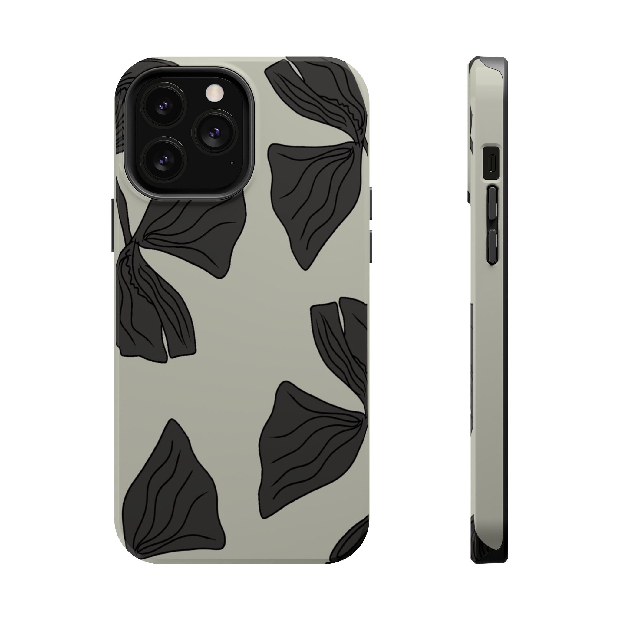 Magnetic Phone Case (Black Petals)