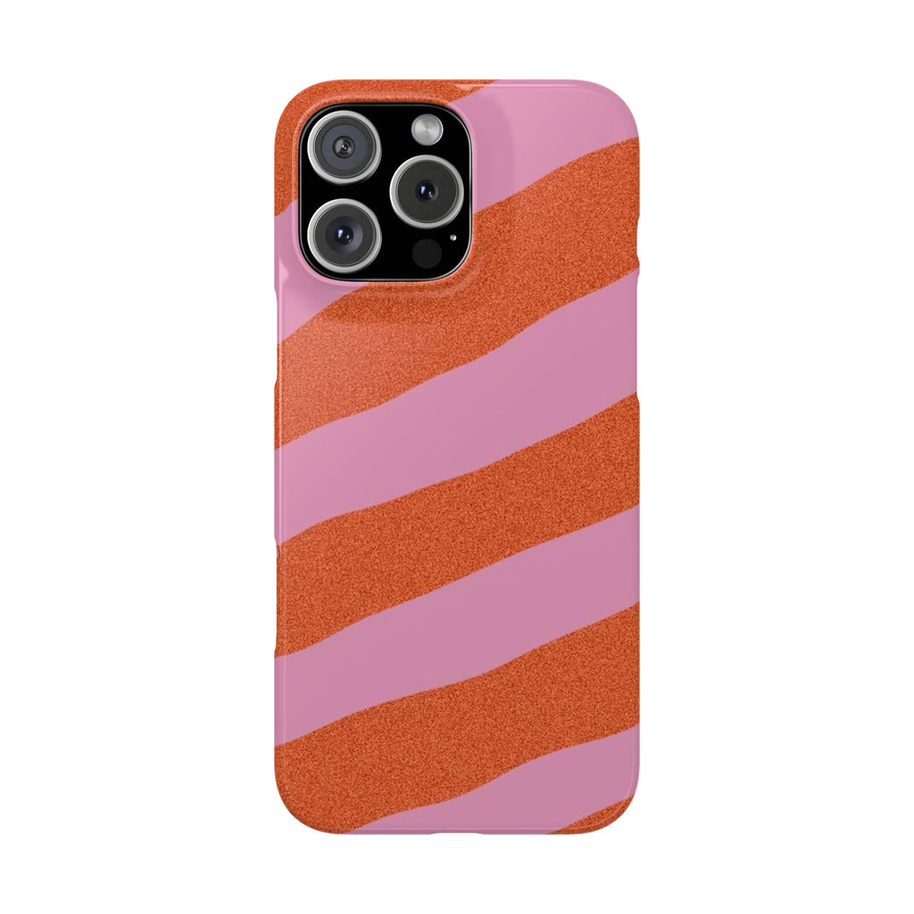 Custom Case (Orange and Pink Lines)