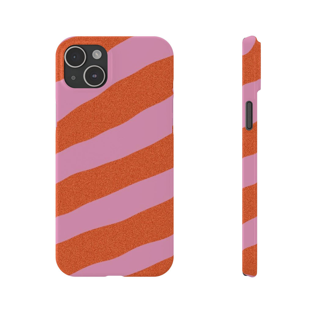 Custom Case (Orange and Pink Lines)