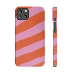 Custom Case (Orange and Pink Lines)