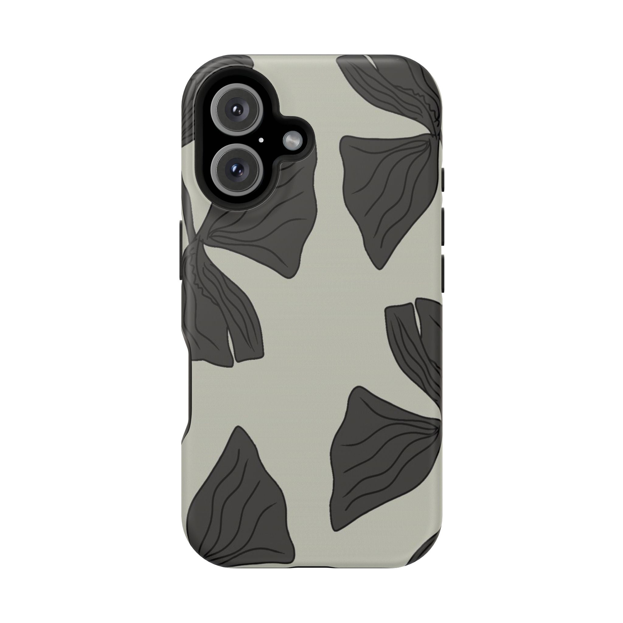 Magnetic Phone Case (Black Petals)