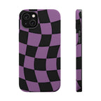 Phone Case (Purple Checkered)