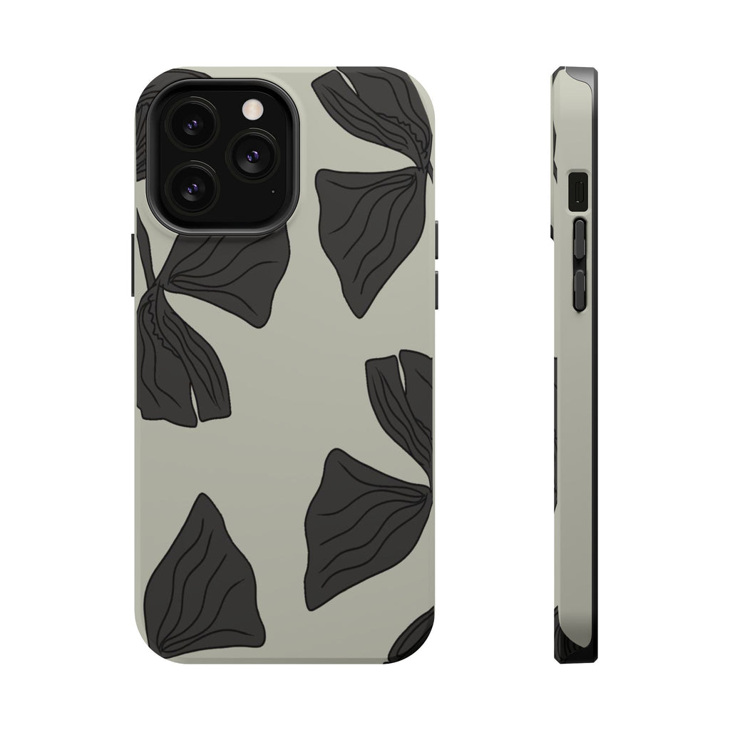 Magnetic Phone Case (Black Petals)