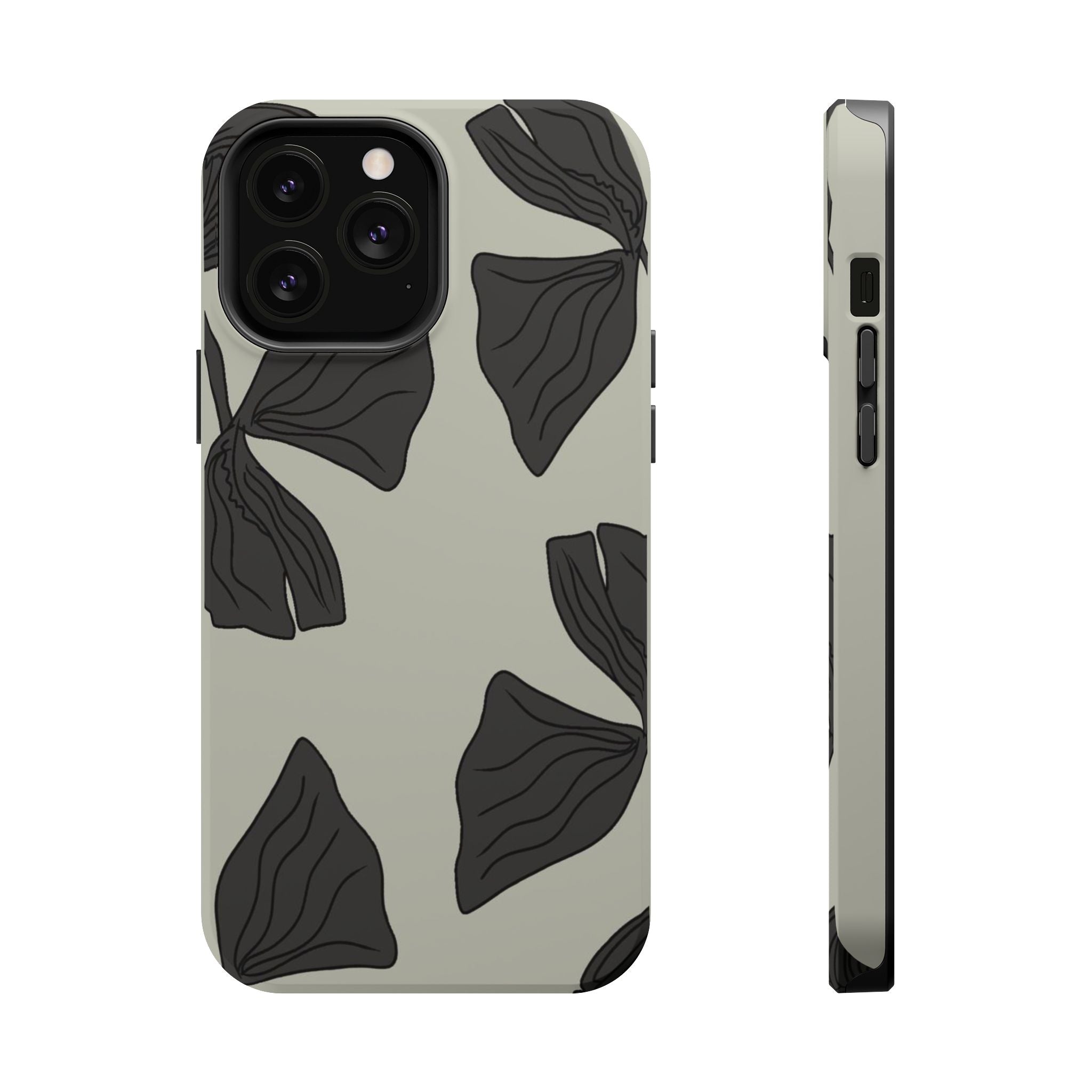 Magnetic Phone Case (Black Petals)