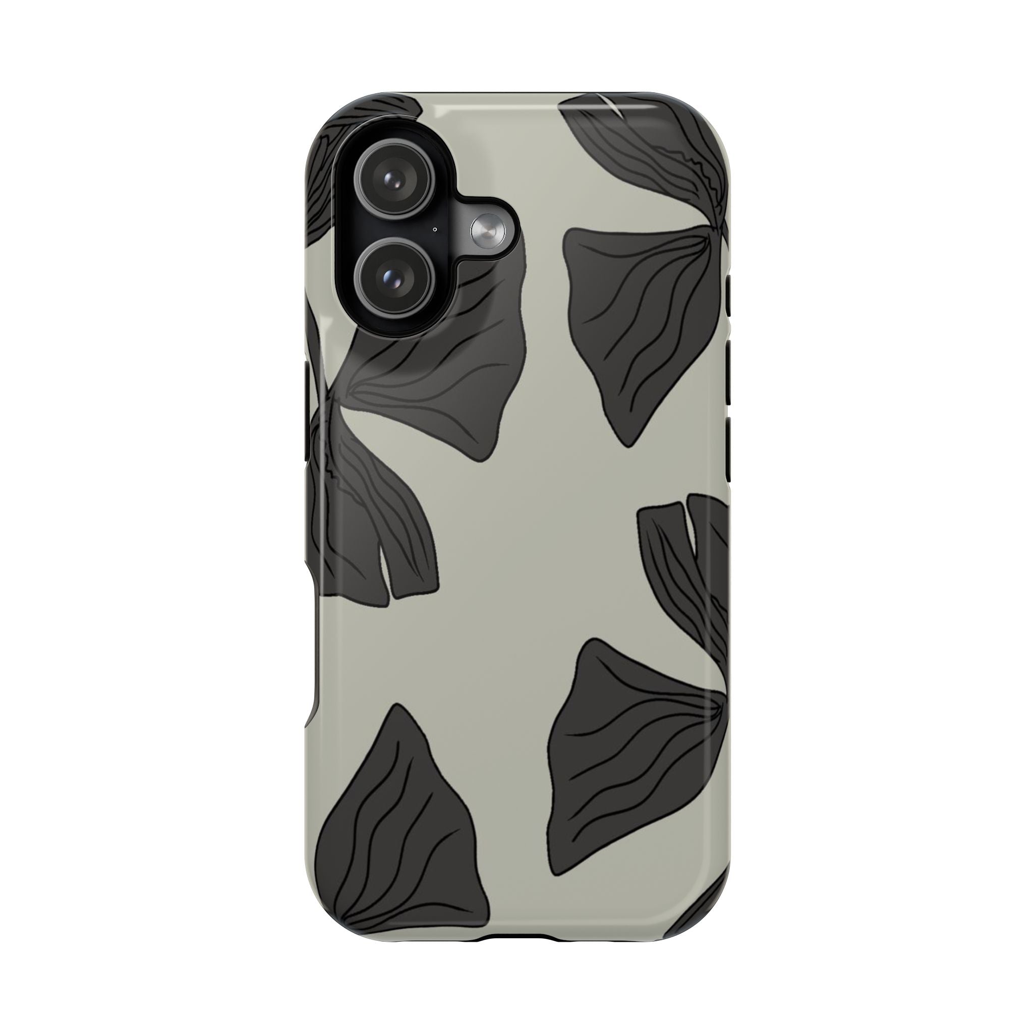 Magnetic Phone Case (Black Petals)