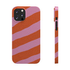 Custom Case (Orange and Pink Lines)