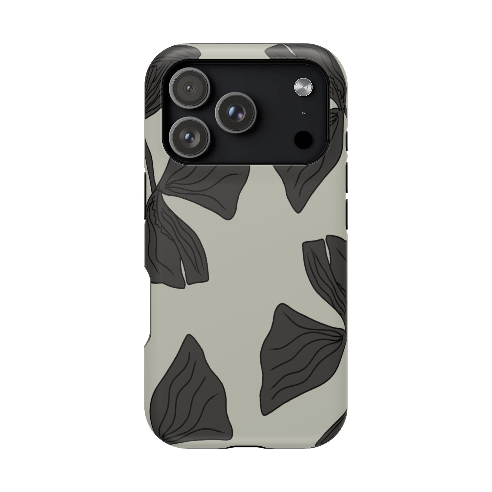 Magnetic Phone Case (Black Petals)